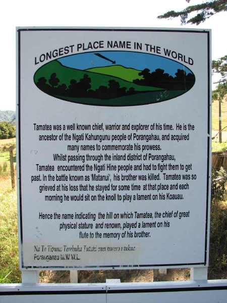 NZ's longest place name