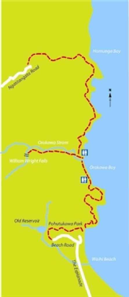 Mini map of Waihi-Orokawa-Homunga Track